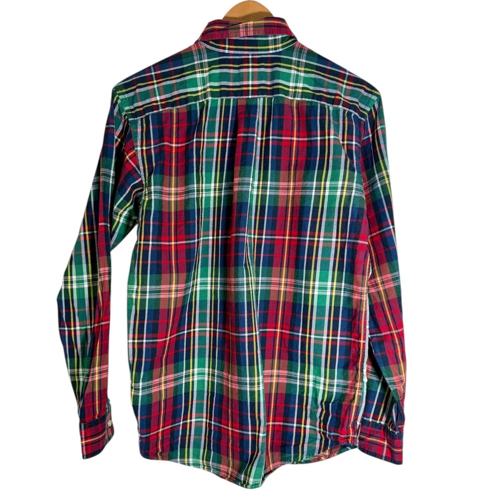 Ralph Lauren‎ Men's Long Sleeve Plaid Button Down Dress Shirt Red Medium - Picture 4 of 4